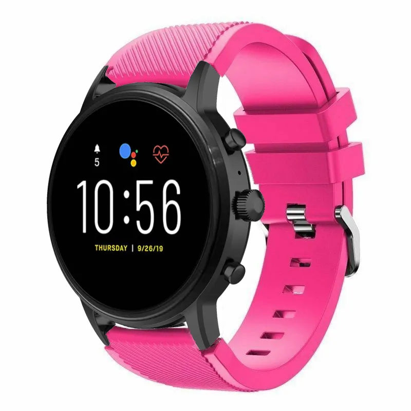 Fossil Gen 4 Explorist (HR) siliconen bandje / (knalroze)