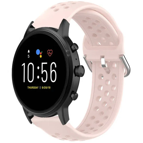 Fossil Gen 4 Explorist (HR) siliconen bandje met gaatjes (roze)