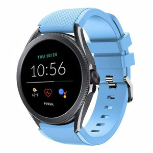 Twill Silicone Strap, on a watch, 3/4 front view