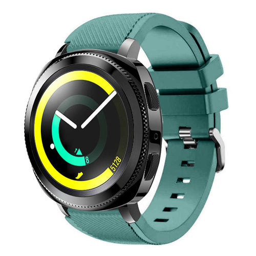 Twill Silicone Strap, on a watch, 3/4 front view