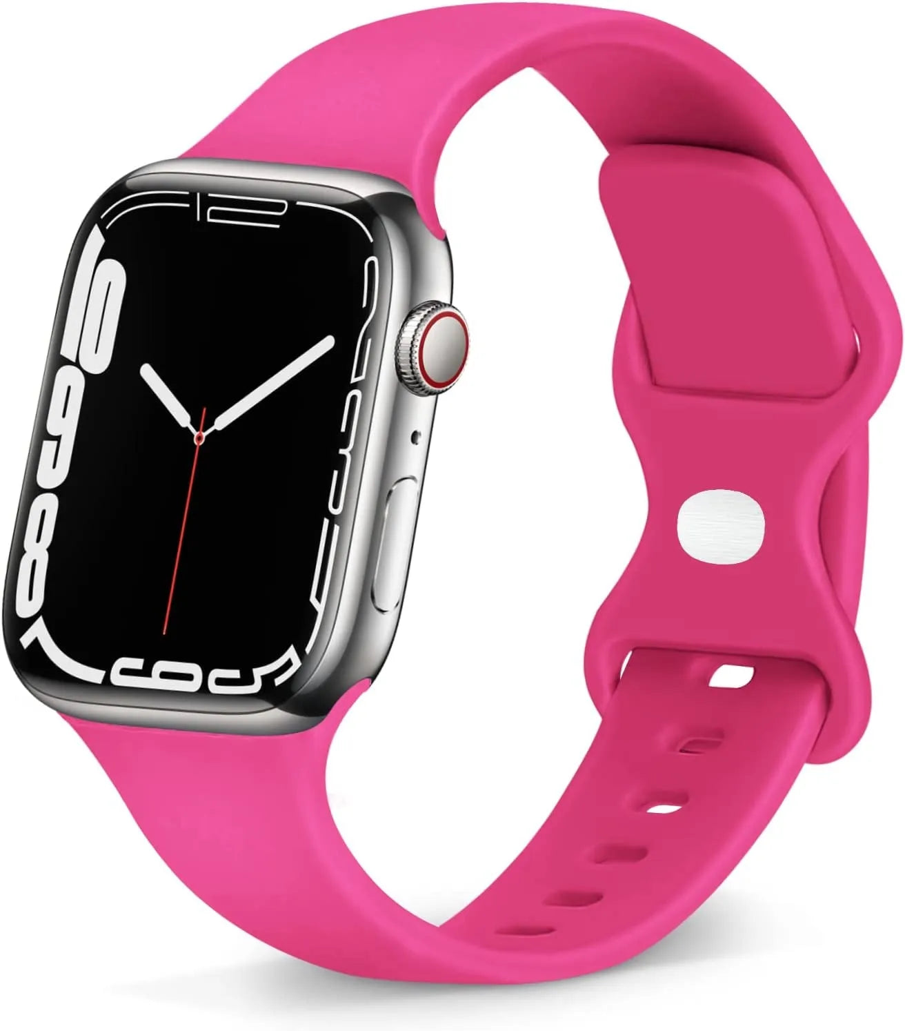 Apple Watch siliconen bandje (knalroze)