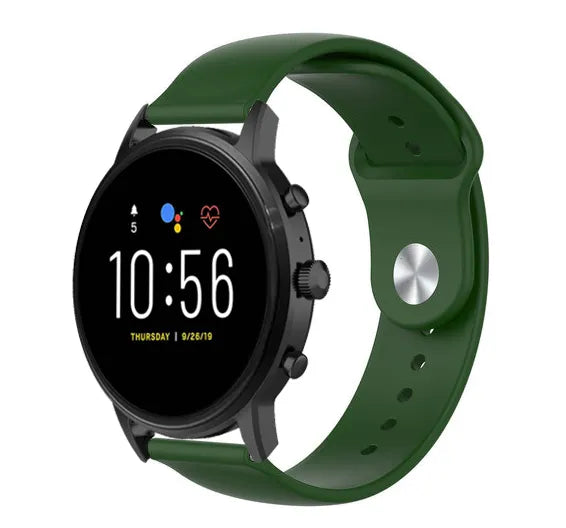 Fossil Gen 4 Explorist (HR) sport band (legergroen)