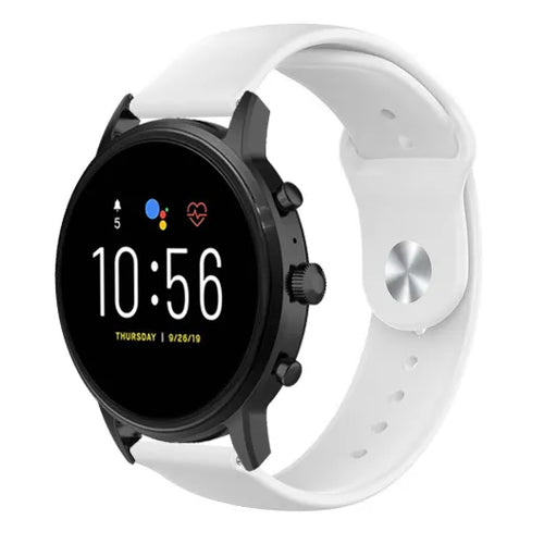 Fossil Gen 4 Explorist (HR) sport band (wit)