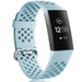 Fitbit Charge 4 siliconen bandje met gaatjes (mint)