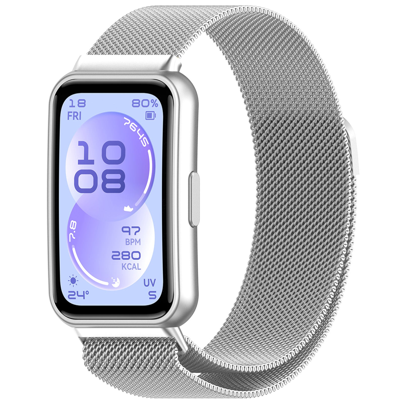 Huawei Band 11 Milanese band (zilver)