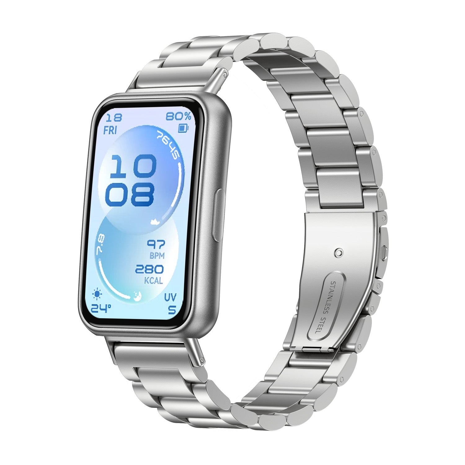 Huawei Band 11 stalen band (zilver)
