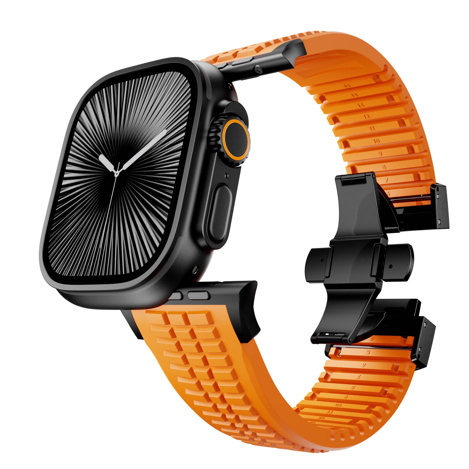 Apple Watch Ultra premium siliconen band (oranje)