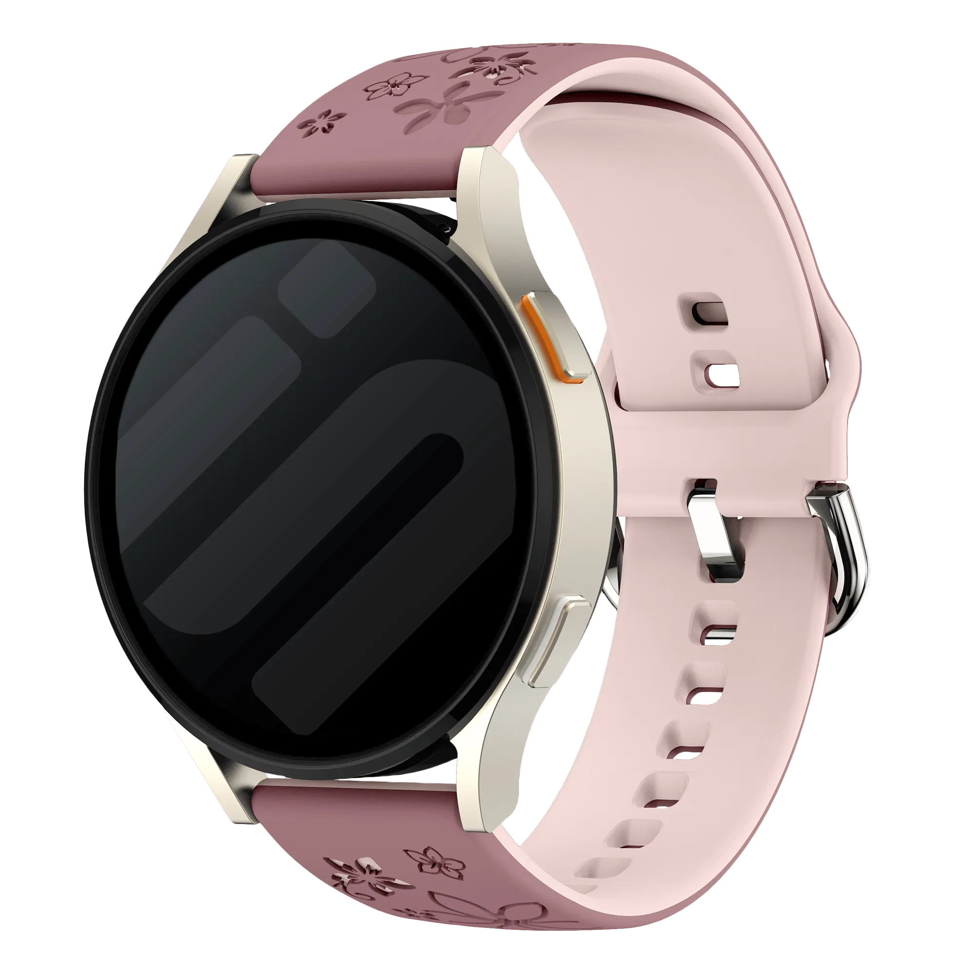 Coros Apex 42mm Flower Silicone Strap (Smoke Purple/Light Pink)