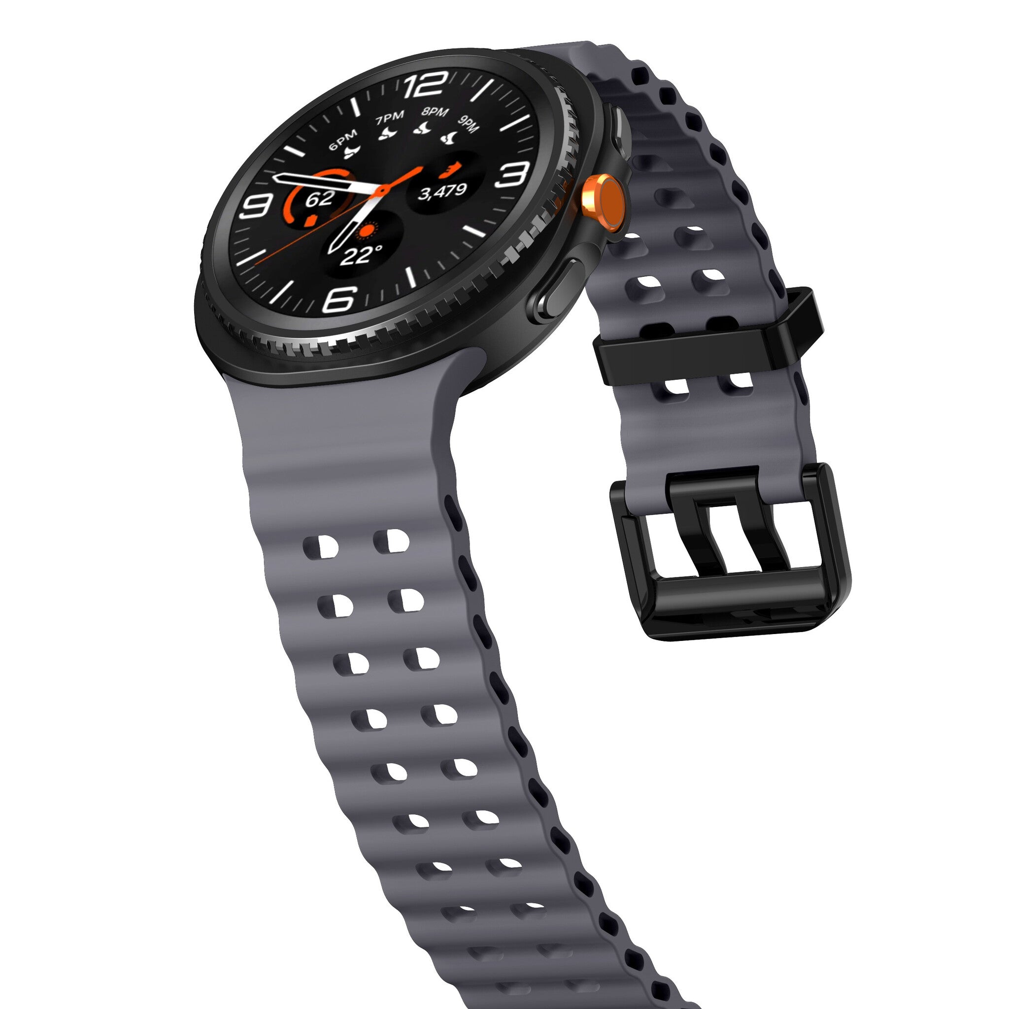 Samsung Galaxy Watch 9 - 44mm Ocean bandje (donkergrijs)