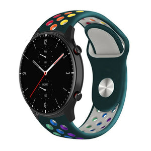 Silicone Sport Strap, on a watch, 3/4 front view