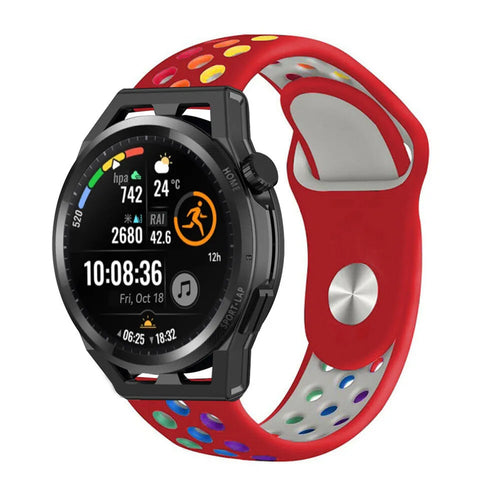 Silicone Sport Strap, on a watch, 3/4 front view