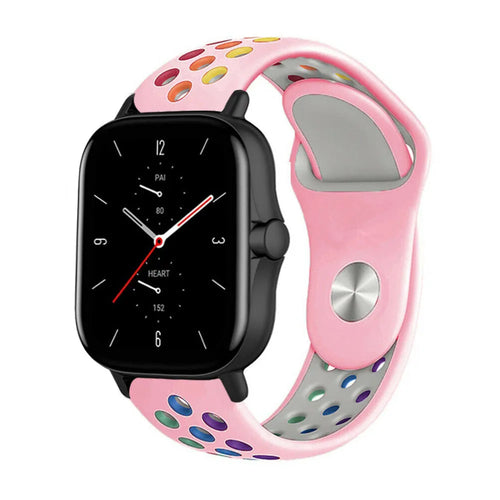 Silicone Sport Strap, on a watch, 3/4 front view
