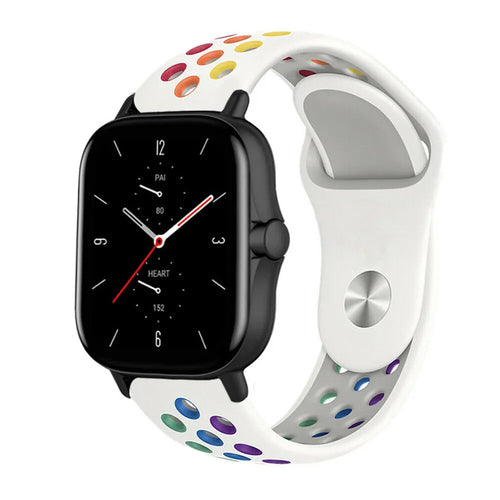 Silicone Sport Strap, on a watch, 3/4 front view