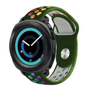 Silicone Sport Strap, on a watch, 3/4 front view