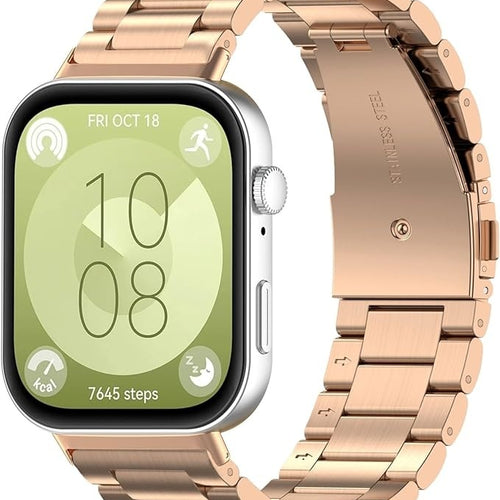 Huawei Watch Fit 4 stalen band (rosé goud)