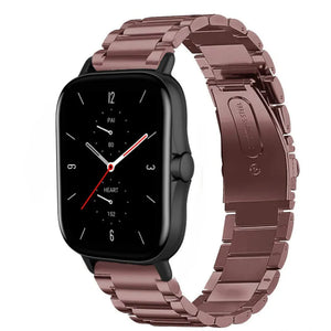 Steel Strap, bronze, on a watch, 3/4 front view