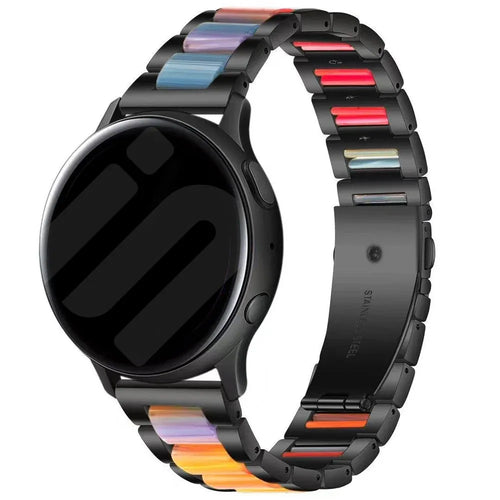 Coros Apex 2 stalen resin bandje (zwart/kleurrijk)