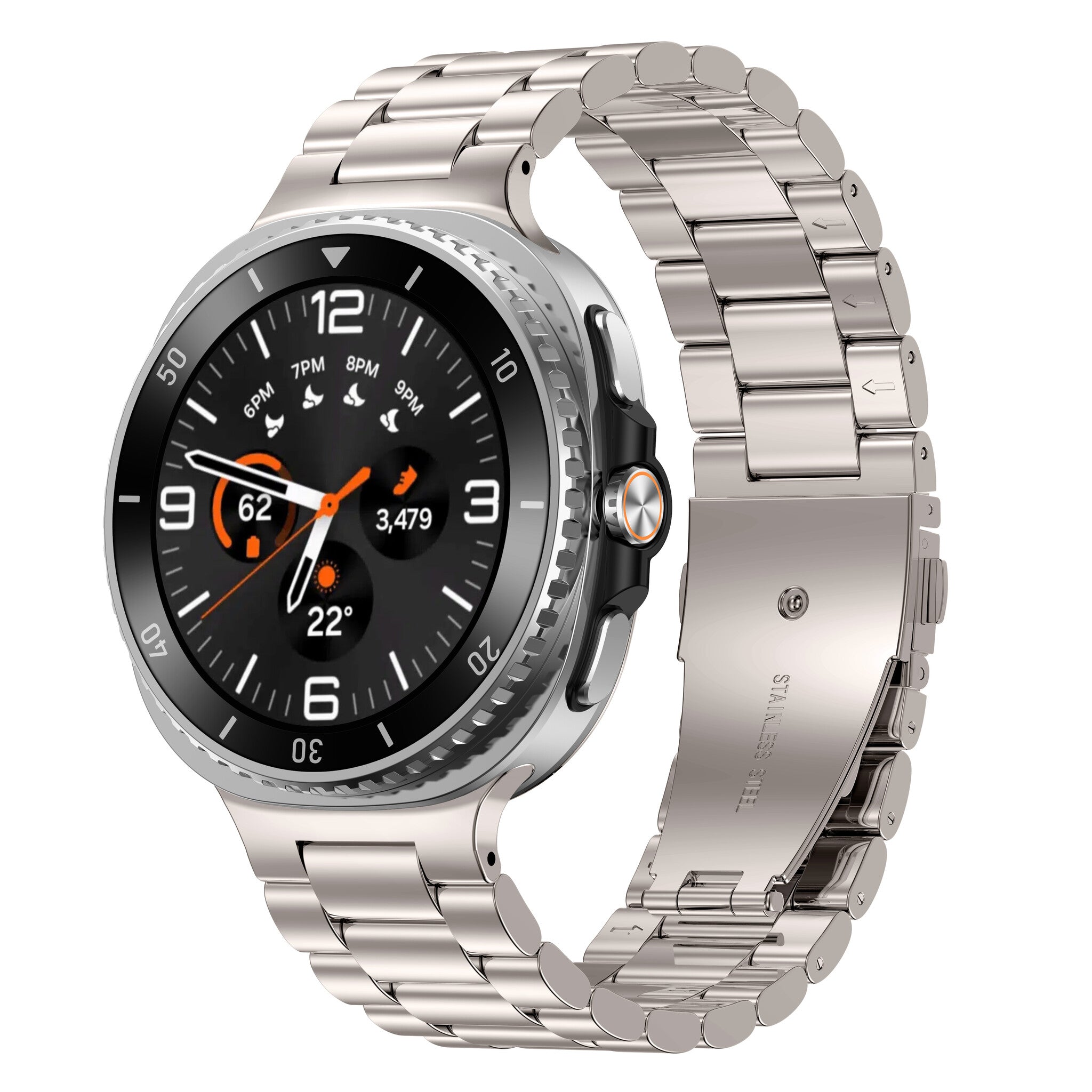 Samsung Galaxy Watch 9 - 40mm stalen band (sterrenlicht)