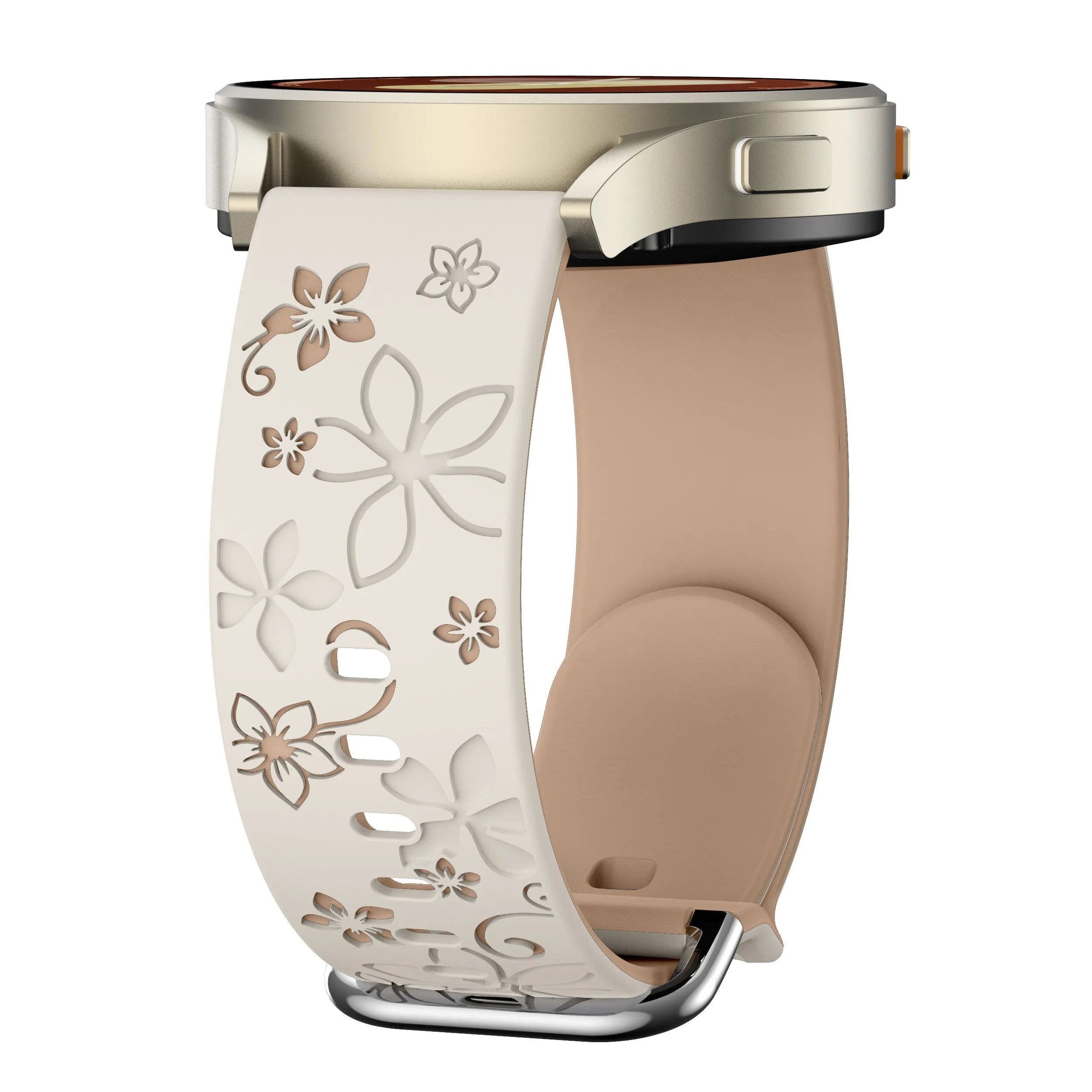 ICE Smart 2.0 Round 1.20 Flower siliconen band (sterrenlicht/beige)
