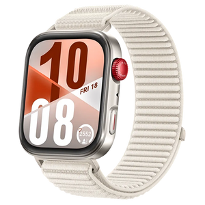 Huawei Watch Fit 4 nylon wave bandje (sterrenlicht)