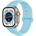 Apple Watch Ultra silicone band (aqua blauw)