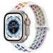 Apple Watch Ultra sport+ band (kleurrijk wit)