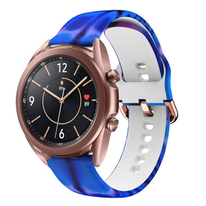 Print Silicone Strap, on a watch, 3/4 front view