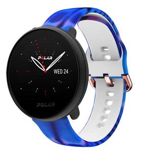 Print Silicone Strap, on a watch, 3/4 front view