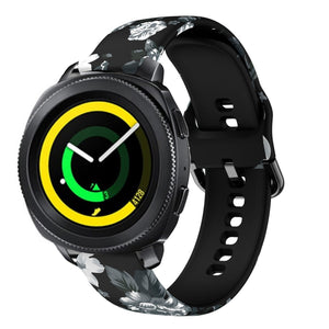 Print Silicone Strap, on a watch, 3/4 front view