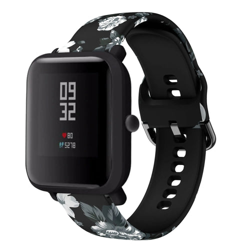 Print Silicone Strap, on a watch, 3/4 front view
