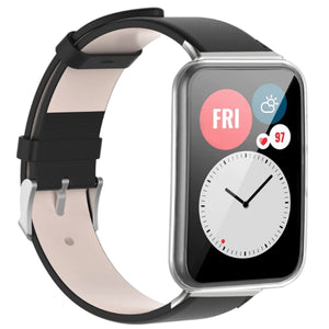 Huawei Watch Fit SE leren bandje (zwart)