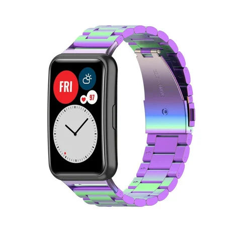 Huawei Watch Fit SE stalen band (regenboog)