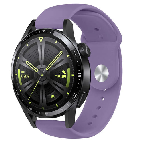 Silicone Sport Strap, on a watch, 3/4 front view