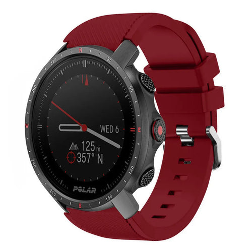 Twill Silicone Strap, on a watch, 3/4 front view