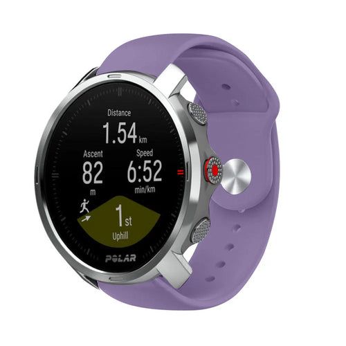 Silicone Sport Strap, on a watch, 3/4 front view