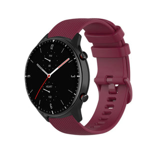 Premium Silicone Strap, on a watch, 3/4 front view