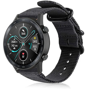 Honor Magic Watch 2 nylon gesp band (zwart)