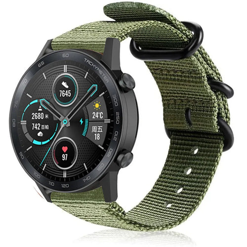 Honor Magic Watch 2 nylon gesp band (groen)