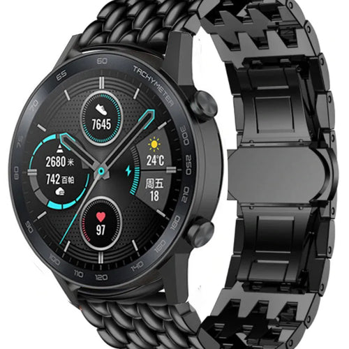Honor Magic Watch 2 stalen draak band (zwart)