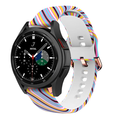 Print Silicone Strap, on a watch, 3/4 front view