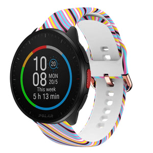 Print Silicone Strap, on a watch, 3/4 front view