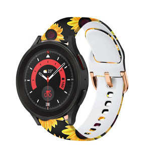 Print Silicone Strap, on a watch, 3/4 front view