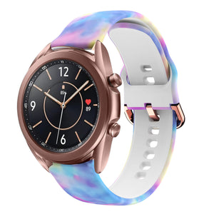 Print Silicone Strap, on a watch, 3/4 front view