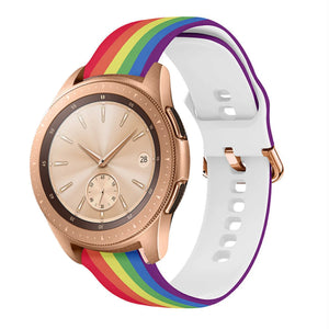 Print Silicone Strap, on a watch, 3/4 front view
