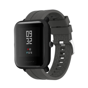 Silicone Strap 'Extreme', dark grey, on a watch, 3/4 front view