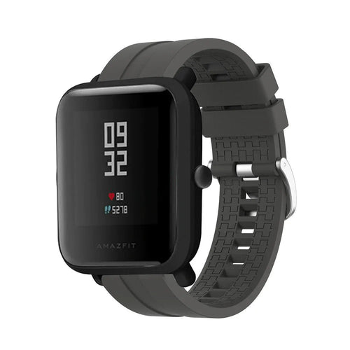 Silicone Strap 'Extreme', dark grey, on a watch, 3/4 front view