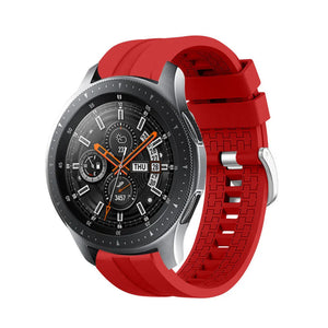 Silicone Strap 'Extreme', red, on a watch, 3/4 front view
