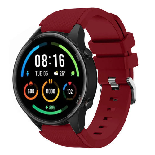 Twill Silicone Strap, on a watch, 3/4 front view