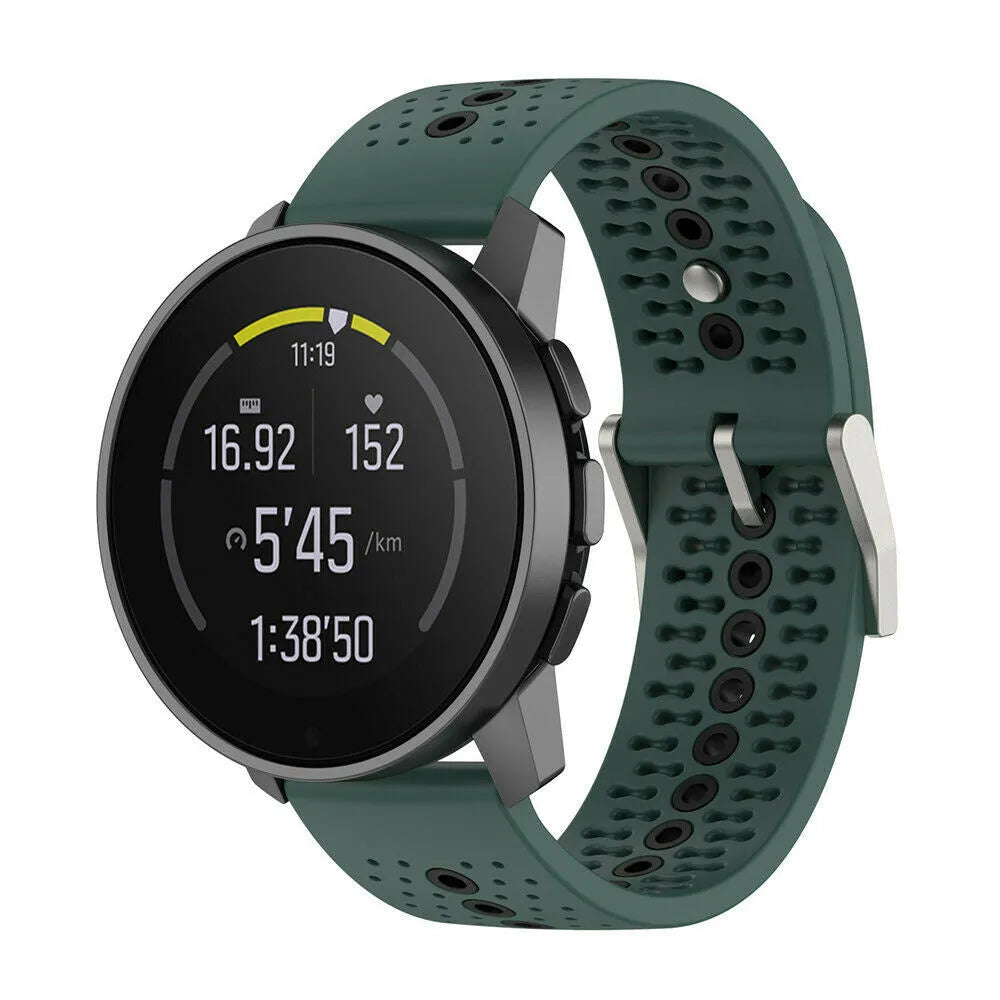 Suunto Run siliconen bandje (groen/zwart)