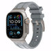Apple Watch luxe liquid silicone band (donkergrijs met titanium)